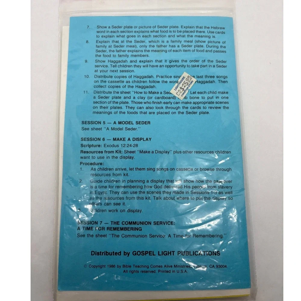 Christian Education Learning Center Kit: Passover,‎ Communion Grades 3-8